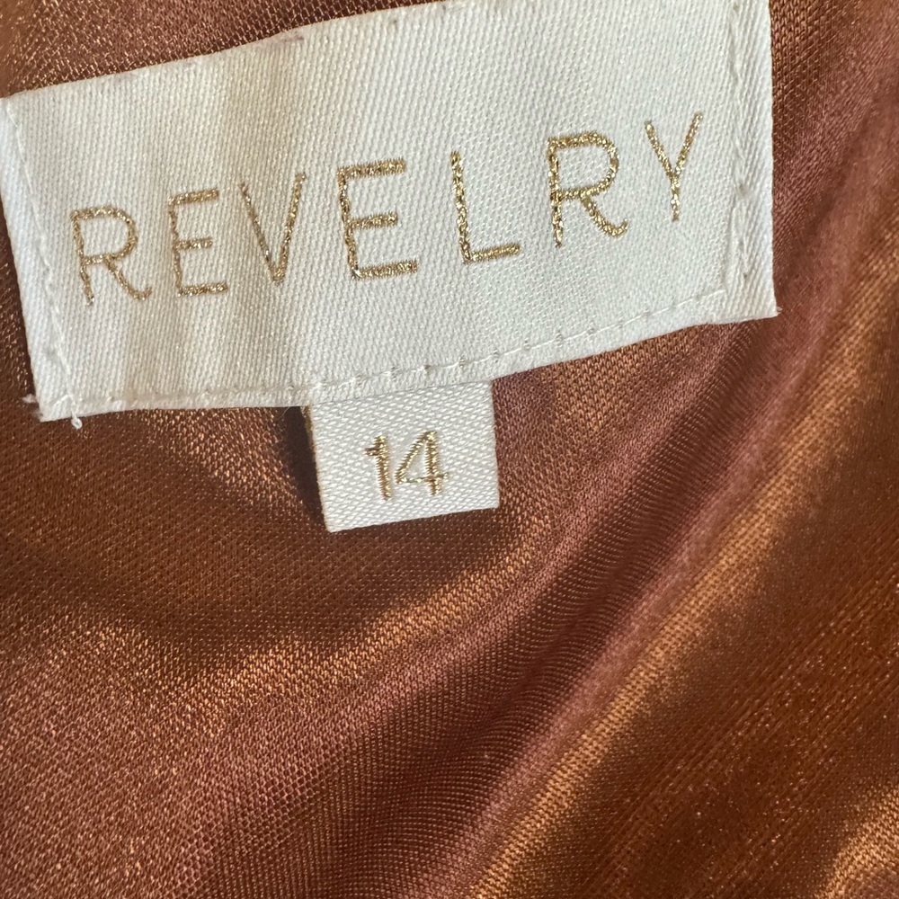 Revelry Deep V-Neck Velvet Maxi Dress in Rich Brown Rust - Picture 2 of 4